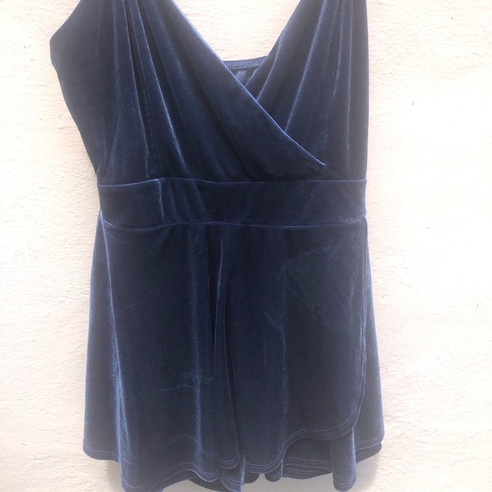 Fashion Nova Strappy Velvet Romper
